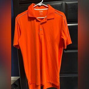 Adidas Orange Athletic Polo Shirt